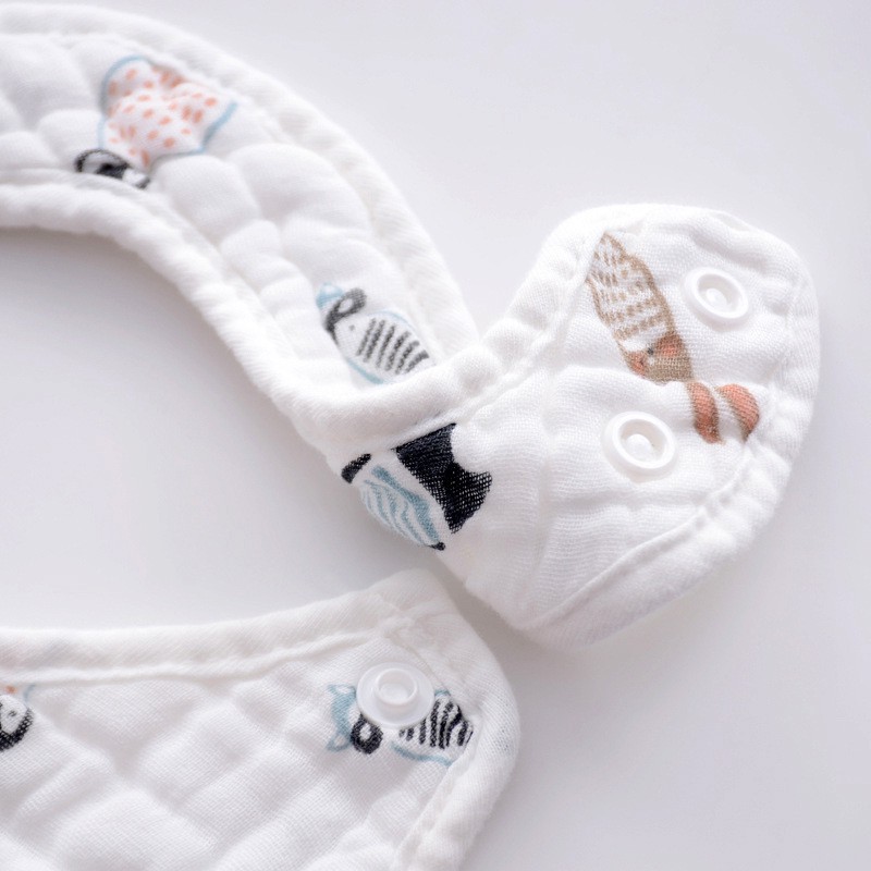 Yếm xô vuông 8 lớp 100% cotton mềm mại thấm hút tốt, đồ dùng cho bé Babyzoo