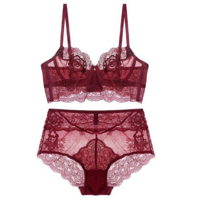 Bộ Đồ Lót Có Gọng Không Đệm Ren Mỏng Gợi Cảm CHARM03 | BigBuy360 - bigbuy360.vn