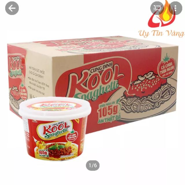 Thùng 12 Hộp Mì Khoai Tây Cung Đình Kool Spaghetti