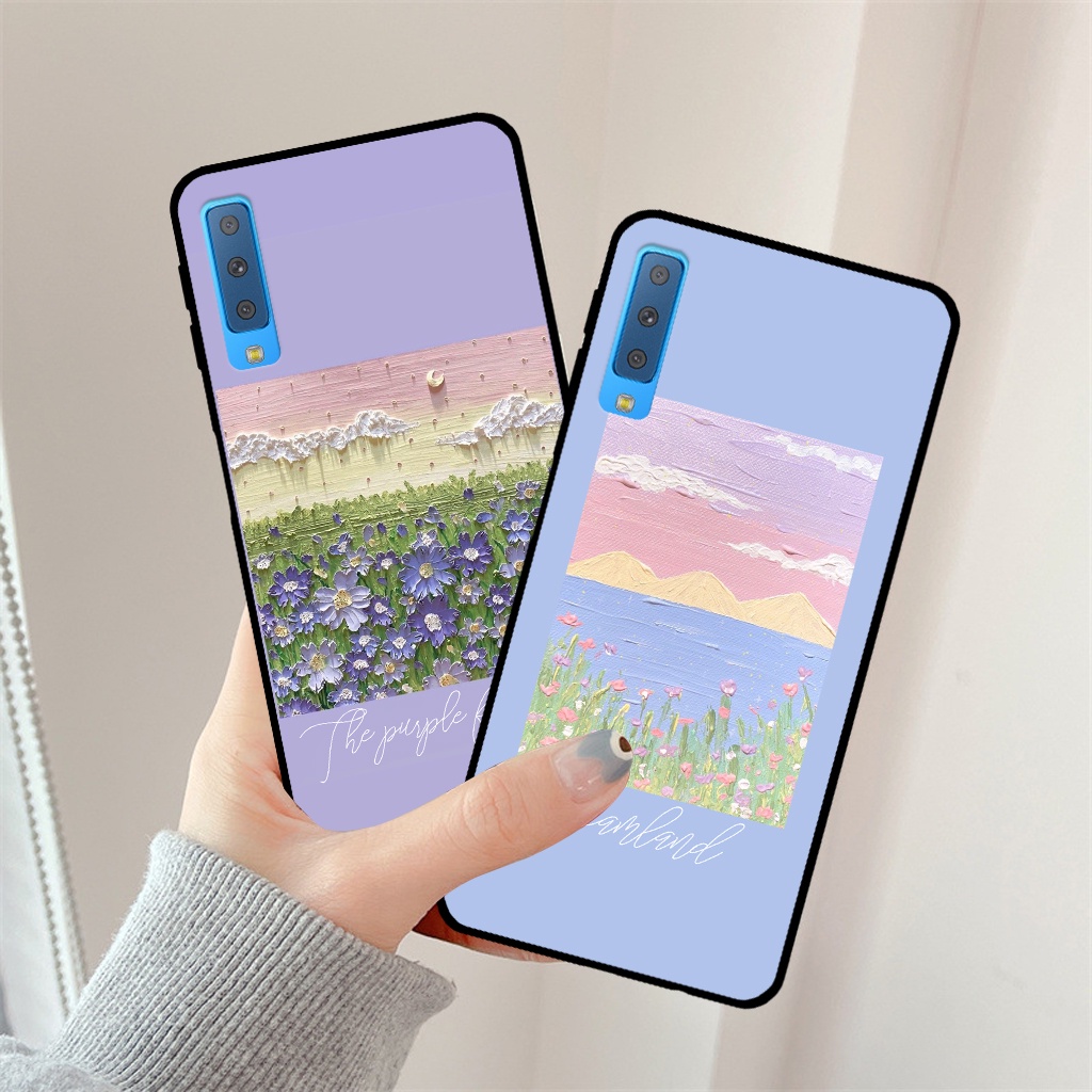 Ốp lưng Samsung A7 2018 - A9 2018 hình hoa vintage nữ tính - BỀN ĐẸP GIÁ RẺ