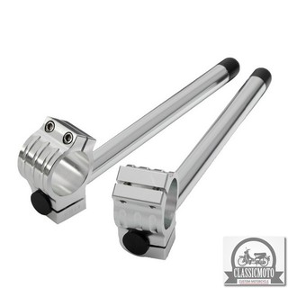 GHI ĐÔNG CLIP-ON ĐỘ CAFE RACER - Ghi đông clip-on độ Harley Cafe Racer Chopper Bobber CG125 SU GN125 nhôm CNC 45mm