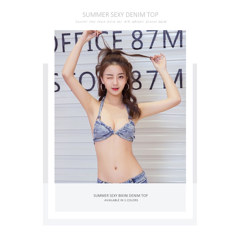 DUNEA Quần Yếm Denim Thời Trang Hè Năng Động Cho Nữ