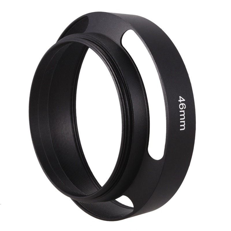 Black 46mm Lens Hood for 25mm F1.4 35mm F1.6 50mm F1.8 mirrorless ZJV