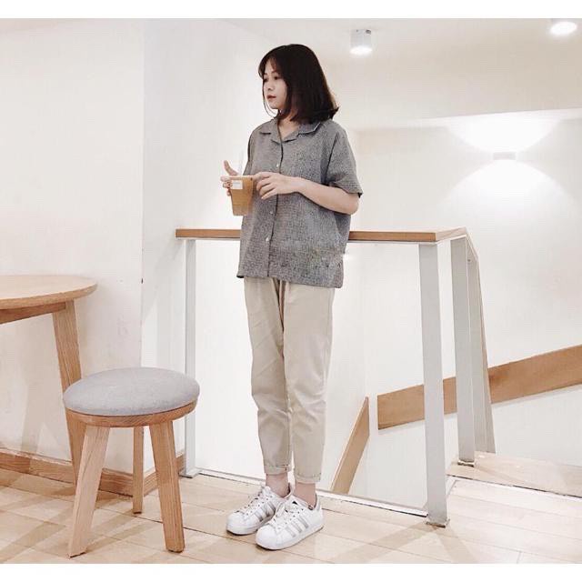 Quần xuông kaki RUBY HOUSE86, vải kaki, ống xuông 3 màu Đen Vàng Sữa, mặc đi học, đi chơi, hot hit