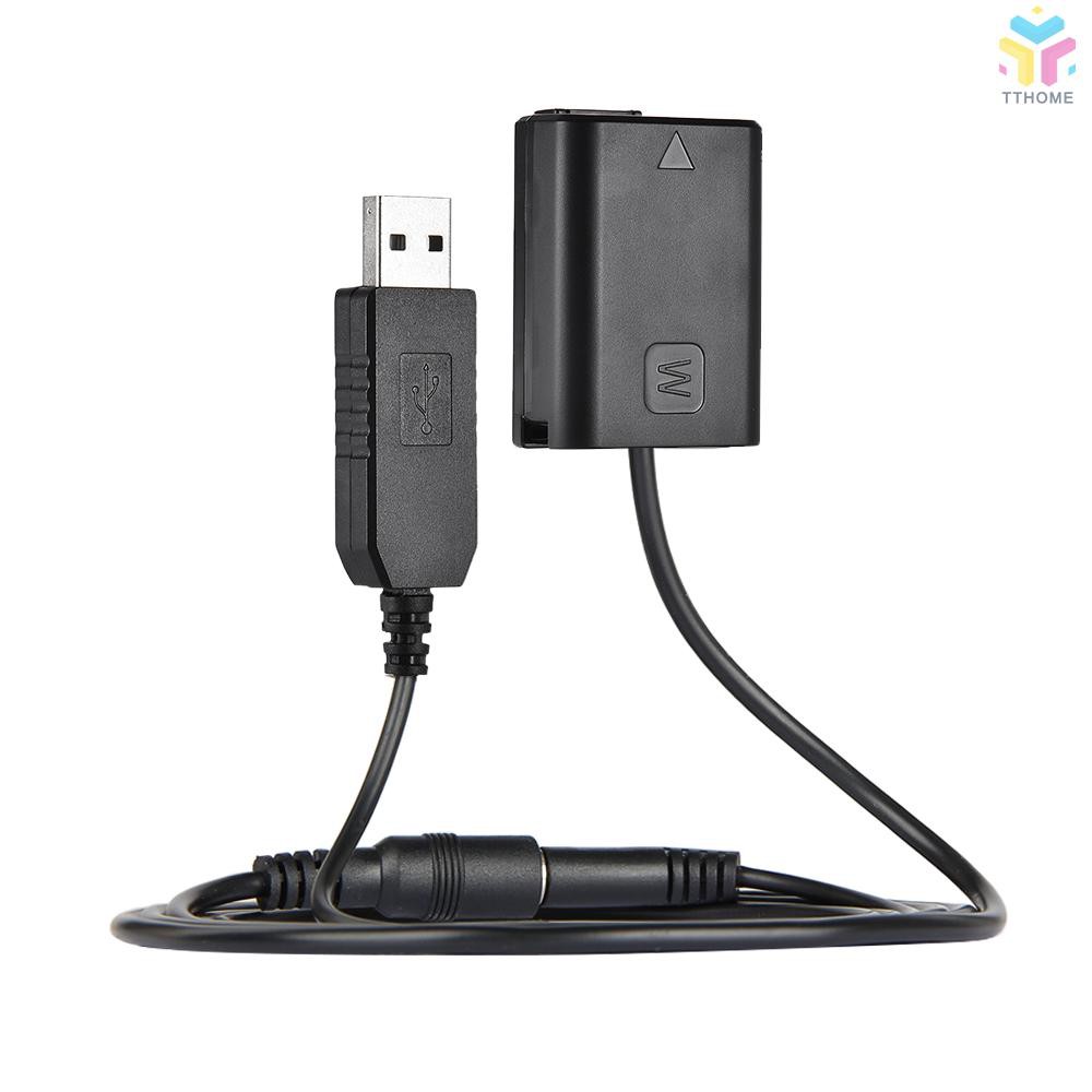 Cáo chuyển đổi nguồn điện DC (5V 2A) USB + cục sạc Andoer NP-FW50 dành cho AC-PW20