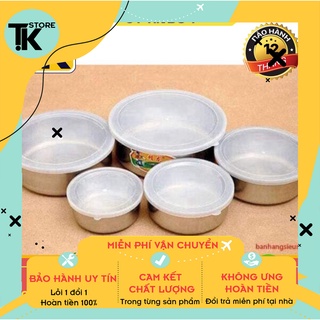 [Hàng Loại 1]Combo 5 Bát Inox Có Nắp Đậy Vô Cùng Tiện Lợi . .
