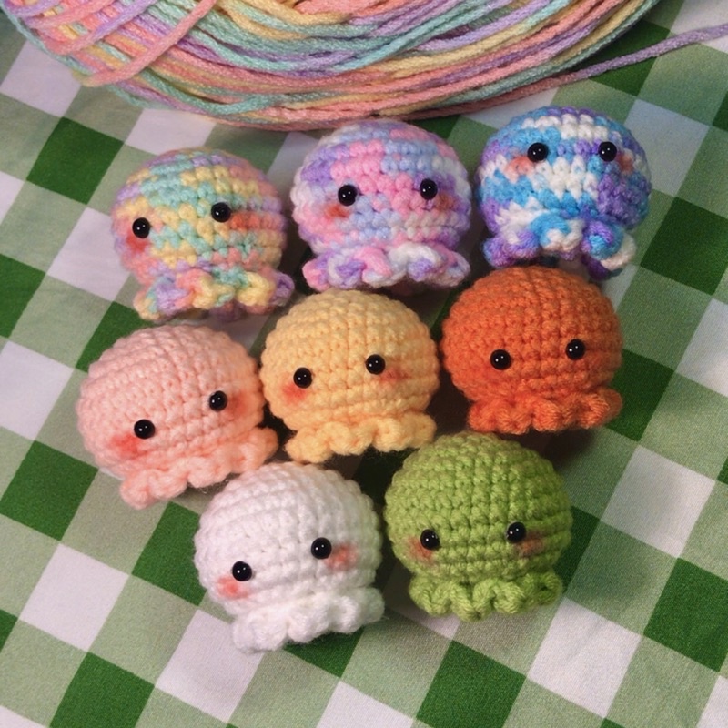 Móc Khoá Bạch Tuộc Len Handmade