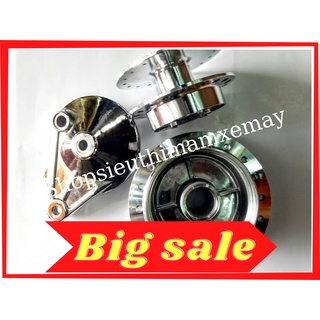 Bộ đùm crom kèm má đùm sau dành cho wave blade /rsx /future 125 mập