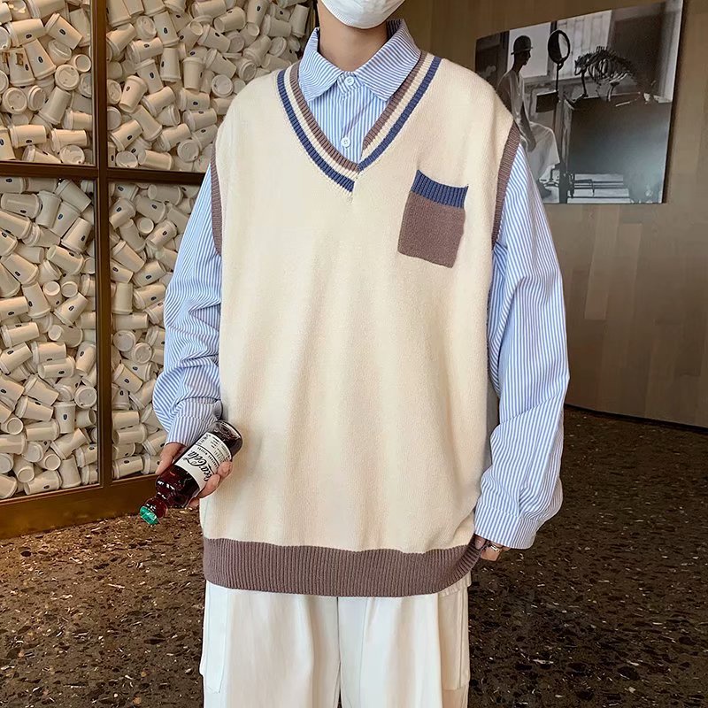 Áo len không tay cổ chữ V thời trang dành cho nam fashion bigsize áo len nữ kiểu hàn quốc áo len nam hàn quốc unisex