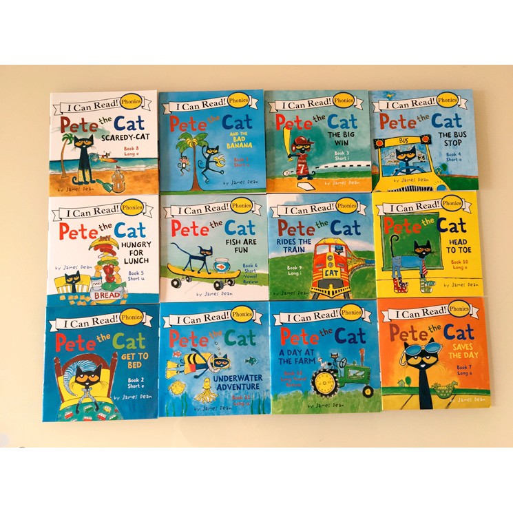Combo 12q - I can read - Pete the cat + File nghe