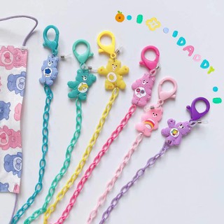 Image of New creative cartoon candy color bear acrylic lanyard mask chain glasses chain earphone chain