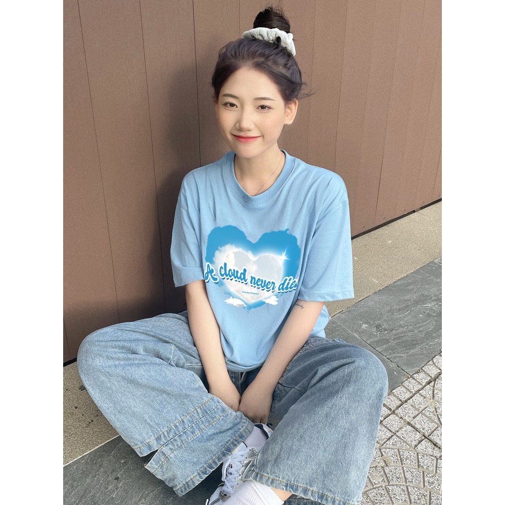 Áo thun form rộng nữ Unisex chất vải cotton MT005 Miucho Brand in graphic
