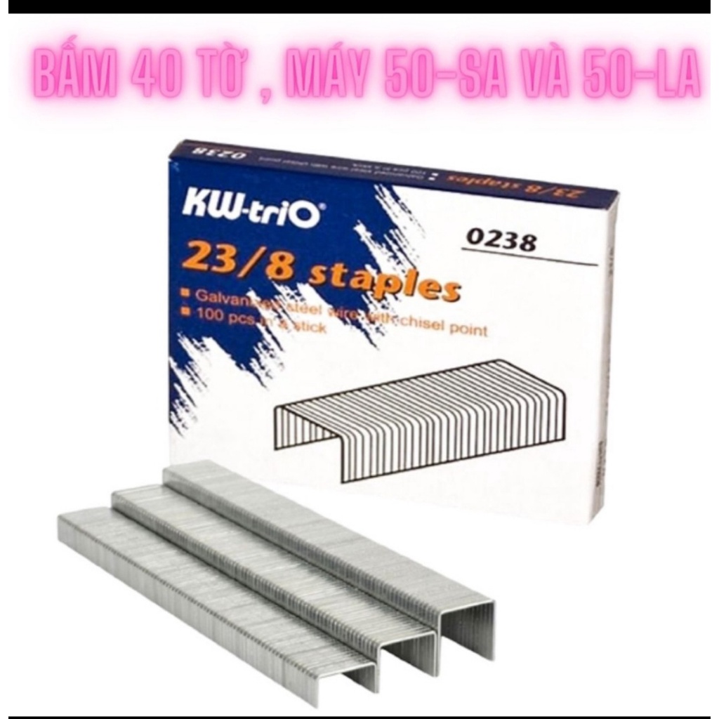 Kim bấm giấy KW.Trio, ghim bấm giấy số lớn đinh gim giấy ghim đóng tập đủ size 23/8 23/10 23/13 23/15 23/20 23/23