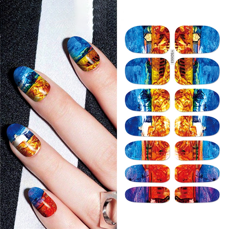 [YD]1 Sheet Big Chry Flower DIY Decals Nails Art Water Transfer Printing Stickers For Manicure Salon