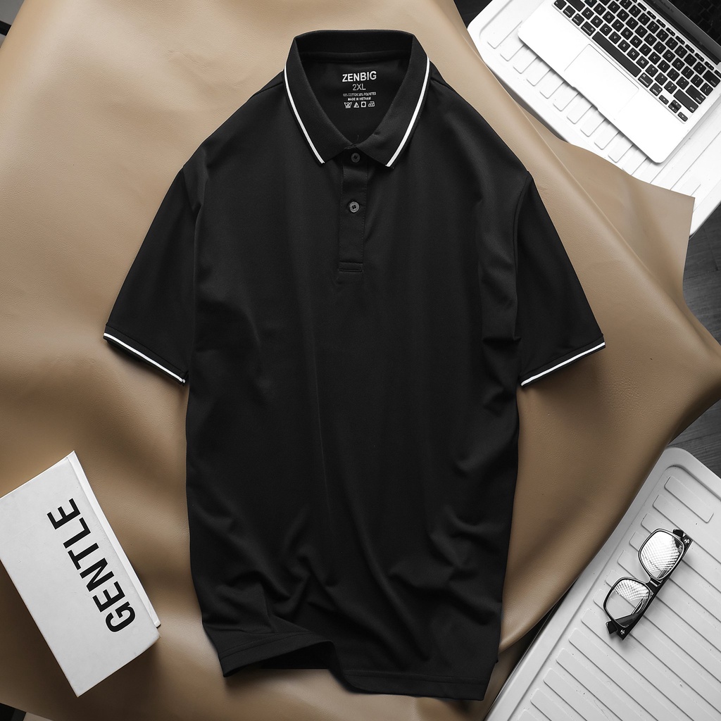 Áo phông nam big size ZENBIG có cổ dành cho người mập từ 80kg, 90kg, 100kg, 120kg, 130kg