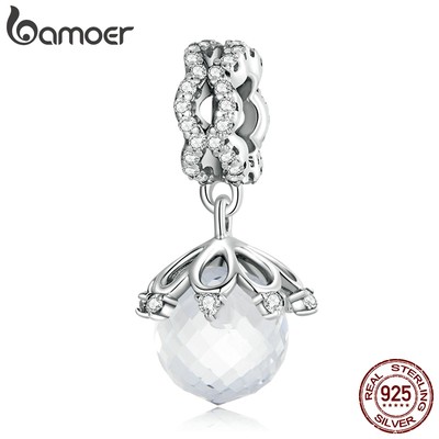 Mặt vòng cổ Bamoer S925 đính đá pha lê thời trang
