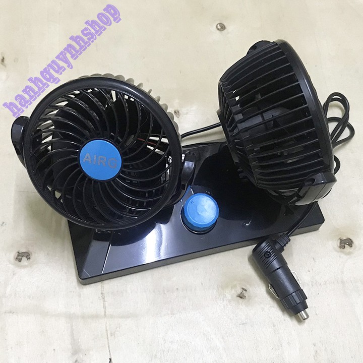 Quạt Đôi Cho Ô Tô Xe Hơi Máy Công Trình Tiện Dụng 12V hoặc 24V