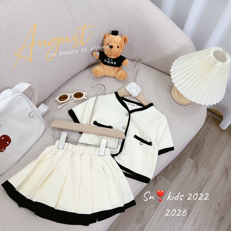 Set Váy Điệu Tiểu Thư Bé Gái 2 Màu