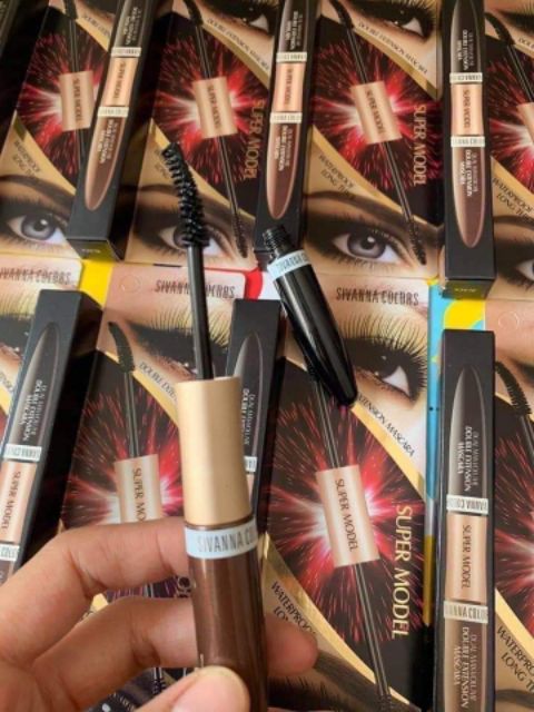 Mascara 2 Đầu SIVANNA COLORS Super Model Dual Max