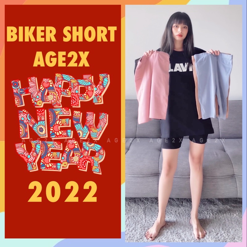 Quần biker short AGE2X chính hãng loại cao cấp có 2 túi thật, vải Borib dầy dặn co giãn tốt, khô nhanh, không bị lộ