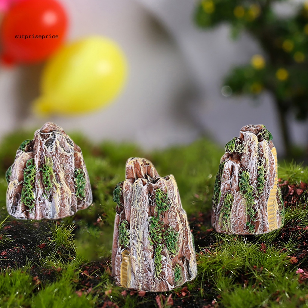 Bể Cá Mini Kết Cấu Núi Đáng Yêu Để Bàn Trang Trí Văn Phòng / Vườn Cây