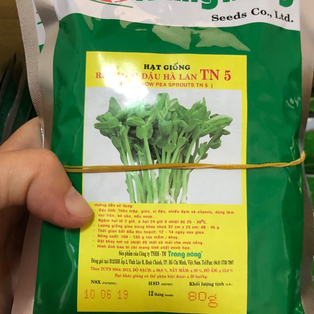 Hạt giống mầm đậu hà lan