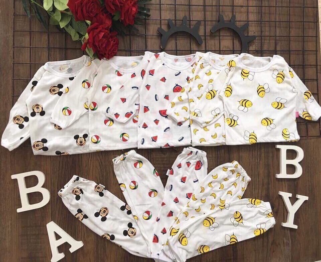 5 bộ carter cho bé hàng in nhiều
