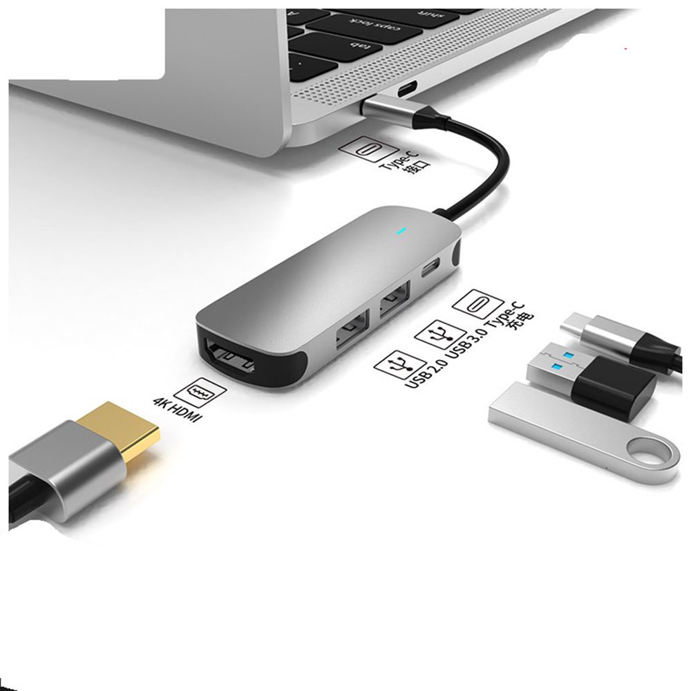 Đầu đọc thẻ nhớ 4 trong 1 6 trong 1 cổng USB Type C sang HDMI 15 trong 1 RJ45
