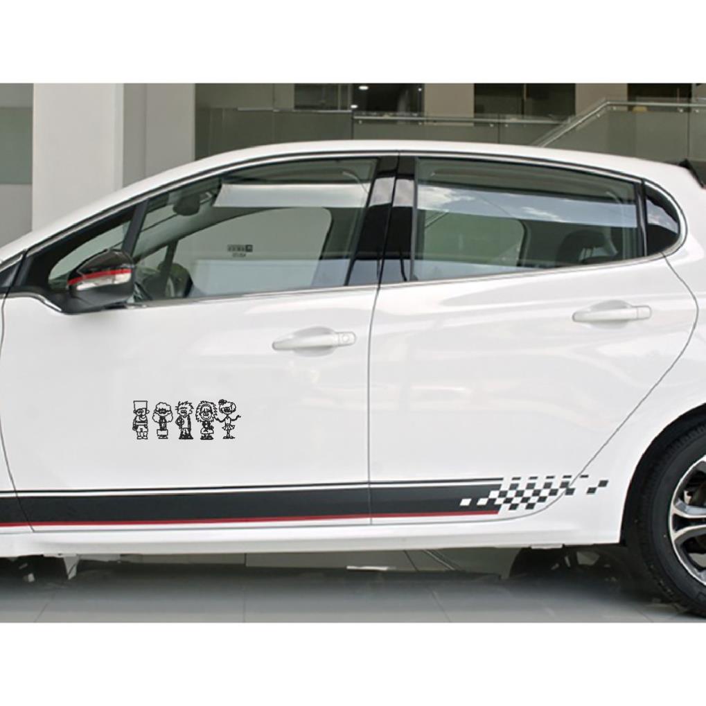 Decal xe hơi hình trẻ em ngộ nghĩnh, tem dán xe ô tô, tem dán sườn xe, decal dán xe hình bé dễ thương Far-28