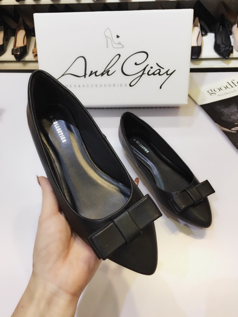 Giày bệt nơ da lì cao cấp VNXK siêu mềm êm( ảnh thật, kèm video) | BigBuy360 - bigbuy360.vn