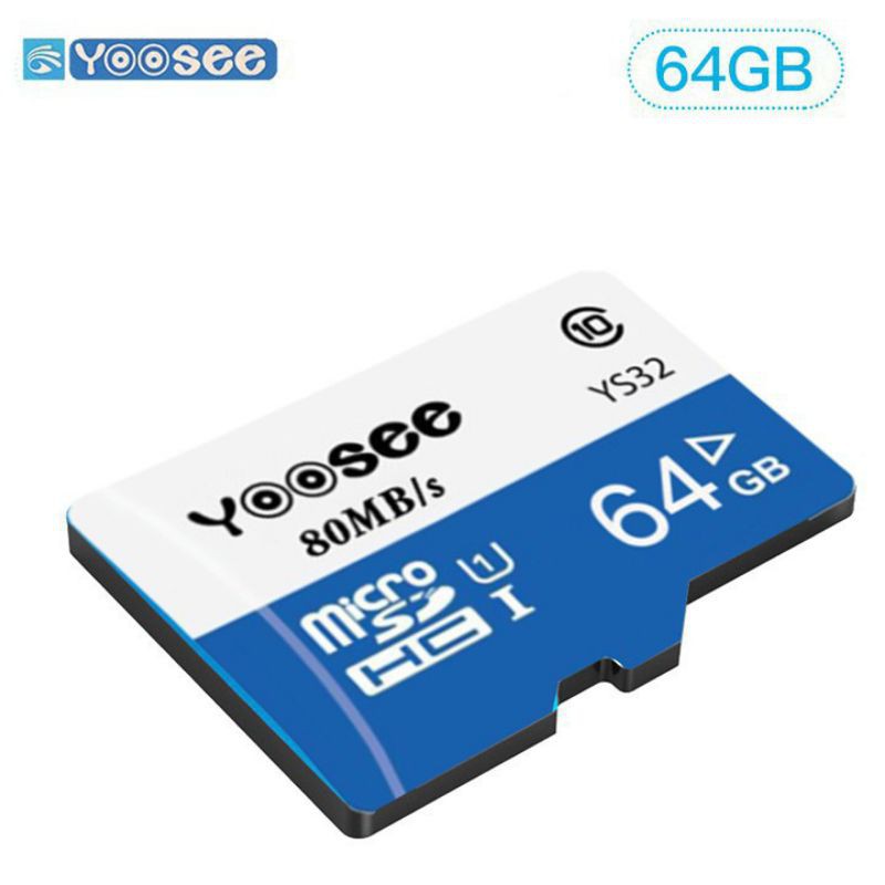 Thẻ nhớ MicroSDHC YOOSEE 64GB Class 10 - tương thích với mọi thiết bị như Camera, Điện thoại, Loa thẻ nhớ