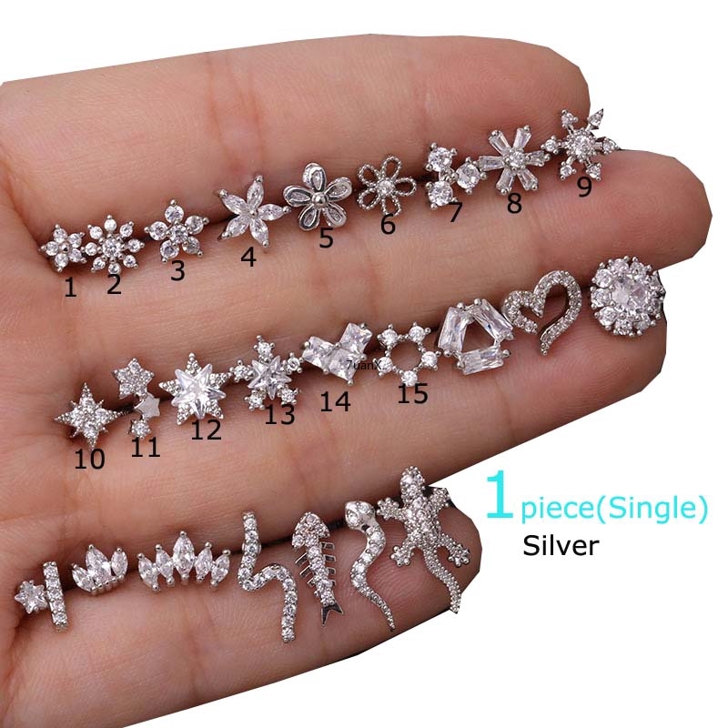 1 Khuyên tai mạ vàng/bạc/vàng hồng 20g