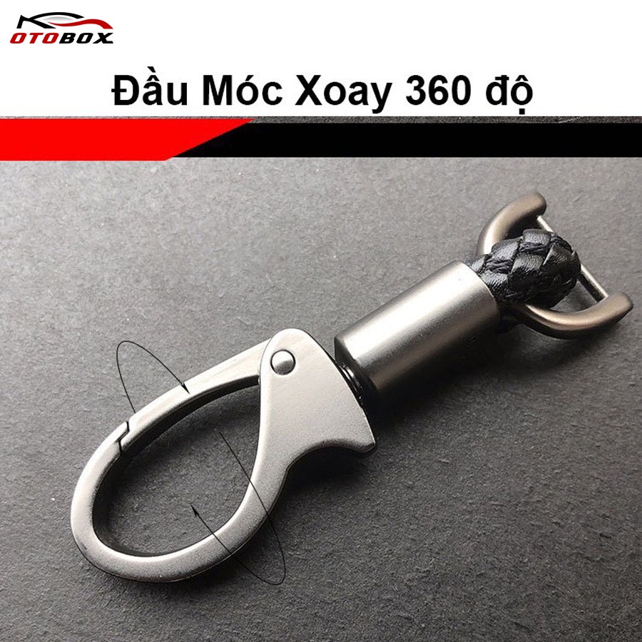 Móc chìa khoá ô tô, xe máy chốt xoay 360 độ, móc treo chìa khoá OTOBOX thép không gỉ bền đẹp chắc chắn nhiều màu sắc