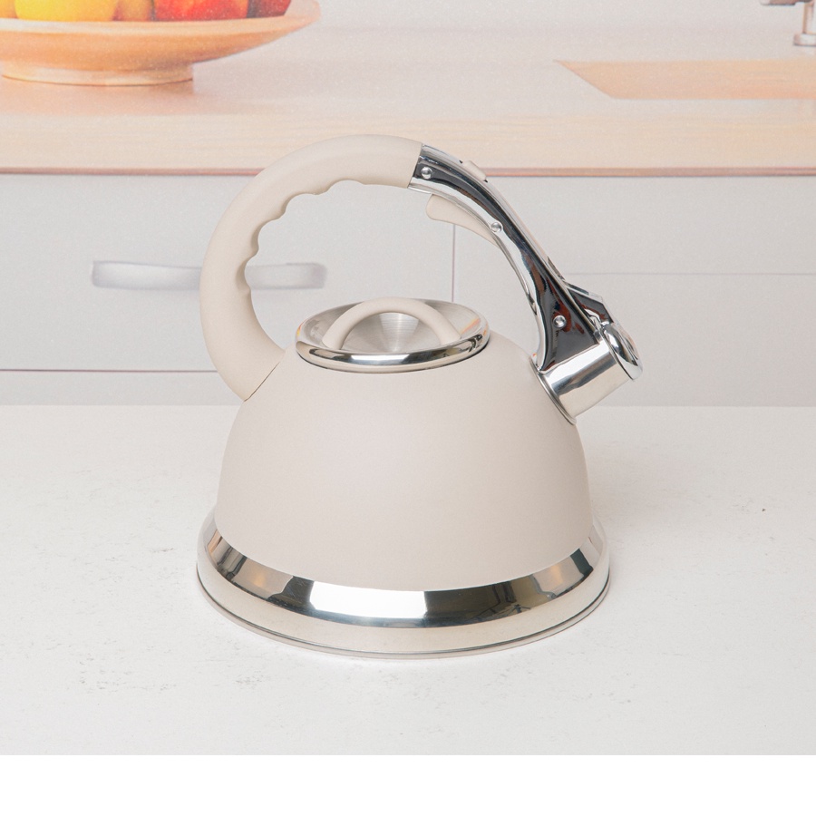 Ấm nước inox Kaisa Villa, 100% bằng inox 304, quai xách có lớp nhựa chống bỏng tay, Dung tích 3.5L, Bảo hành 12 tháng