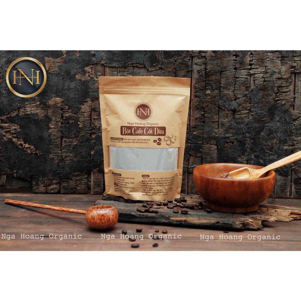 Bột Ủ Trắng , Bột Đắp Mặt Cafe Cốt Dừa Nga Hoàng