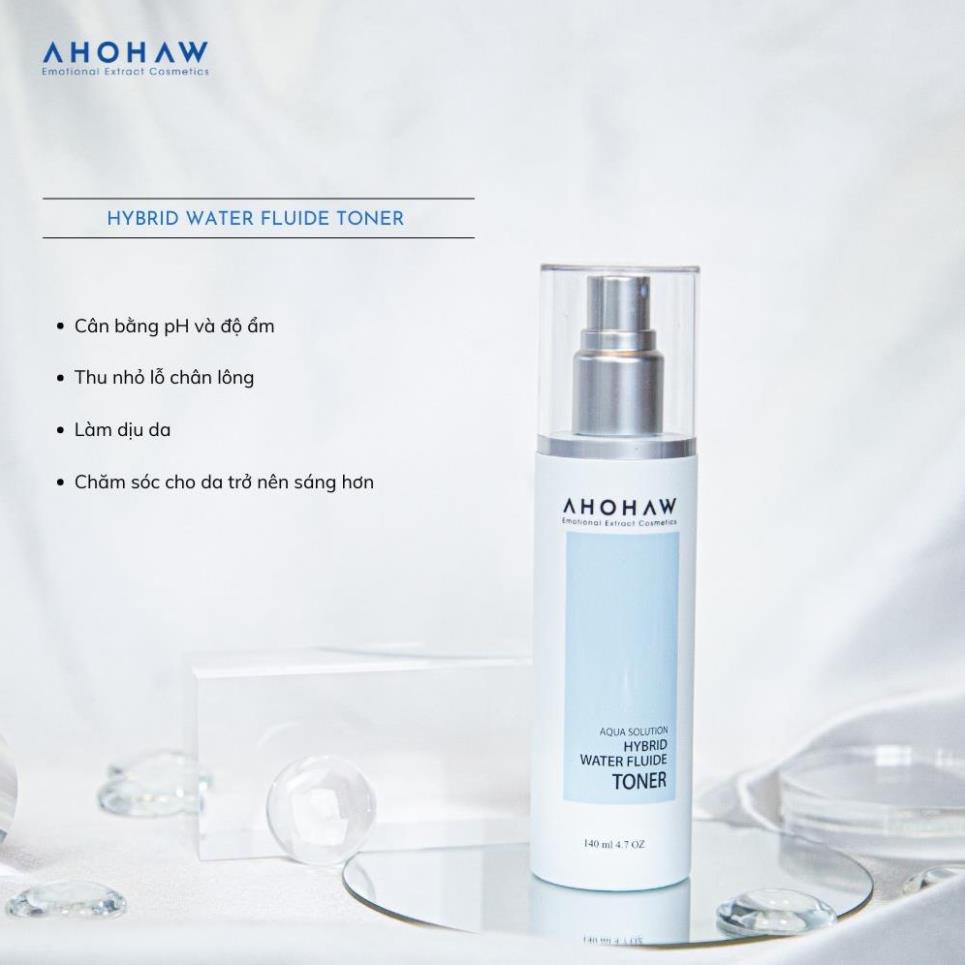 Toner Aho Cấp Nước Giúp Cân Bằng Độ Ẩm Cho Da Ahohaw Aqua Solution Hybrid Water Fluide