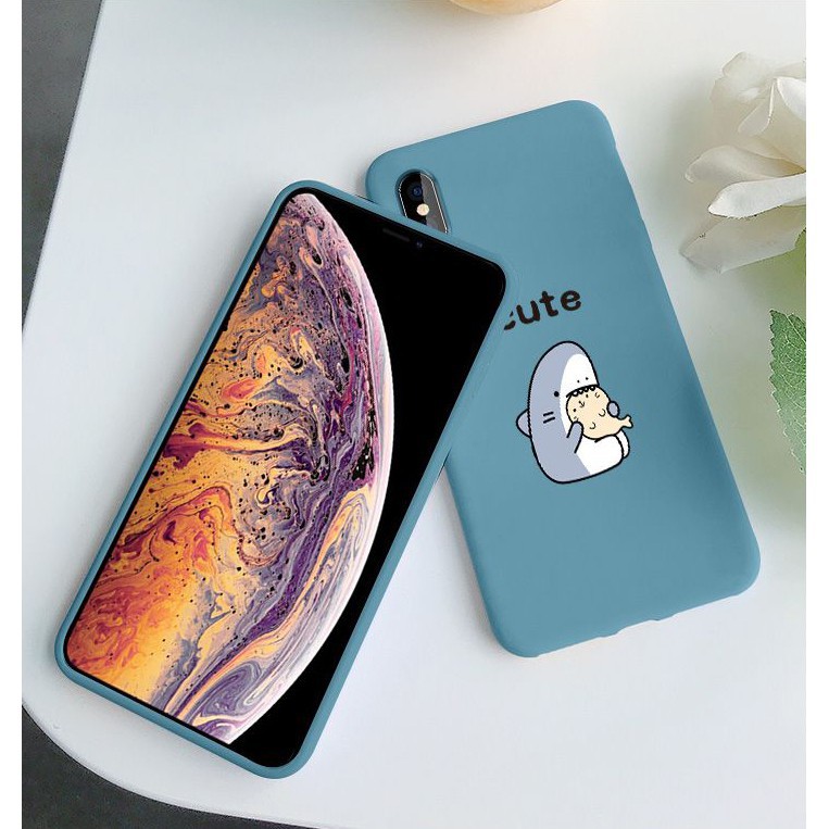 Ốp lưng iphone Cá mập đáng yêu TPU trơn dẻo mềm 5/5s/6/6plus/6s/6splus/7/7plus/8/8plus/x/xr/xs/11/12/pro/max/plus/promax | BigBuy360 - bigbuy360.vn