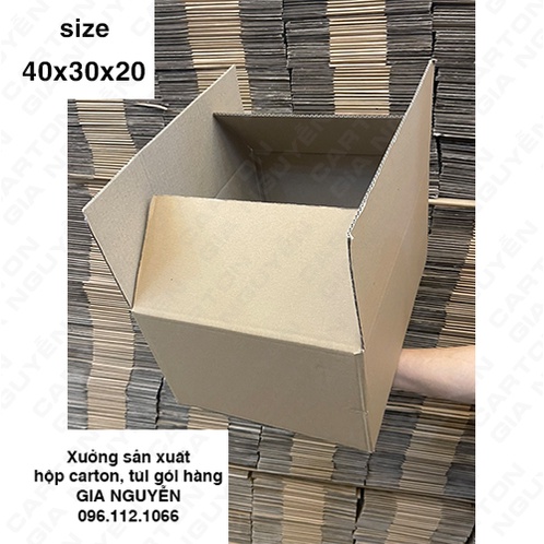 10 hộp carton 40x30x20 đóng gói hàng hóa, đựng đồ dùng