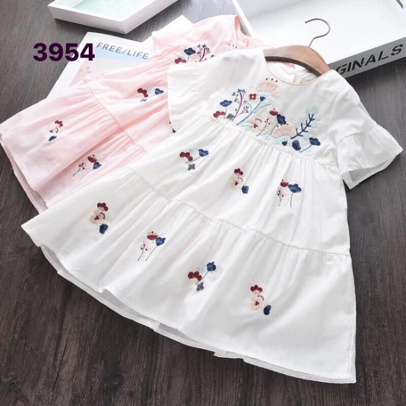 váy thô hoa 3 tầng