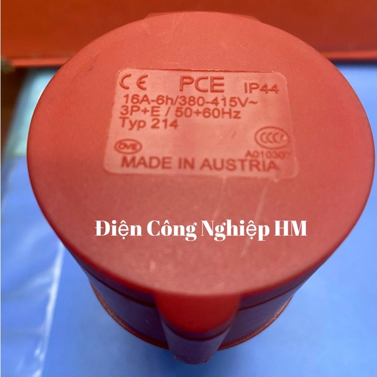 Ổ phích cắm công nghiệp 16A 3 pha 4 chân di động và cố định PCE - Hàng Chính Hãng, Bộ ổ phích 3 pha, 4 chấu IP44