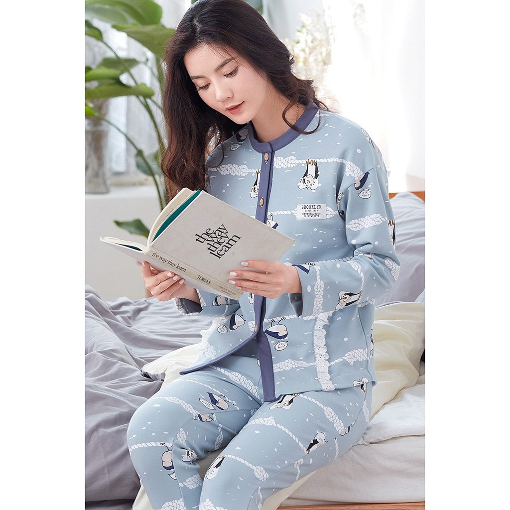 Bộ Pijama cổ Đức không chân cá tính, kín đáo phù hợp cho các nàng cá tính có mùa Đông không lạnh | WebRaoVat - webraovat.net.vn