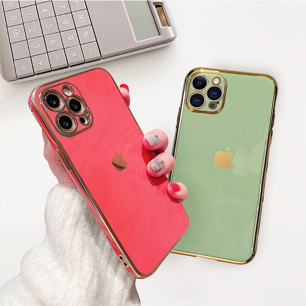 Ốp lưng iphone logo táo viền vuông 6/6plus/6s/6splus/7/7plus/8/8plus/x/xr/xs/11/12/pro/max/plus/promax - Awifi C3-5 | BigBuy360 - bigbuy360.vn