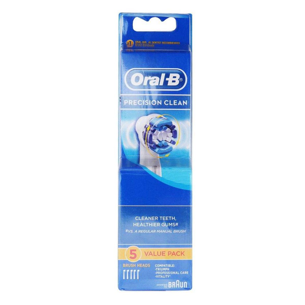 Bộ 5 đầu Oral-B Presicion Clean  + tặng kèm 1 nắp bảo vệ đầu bàn chải