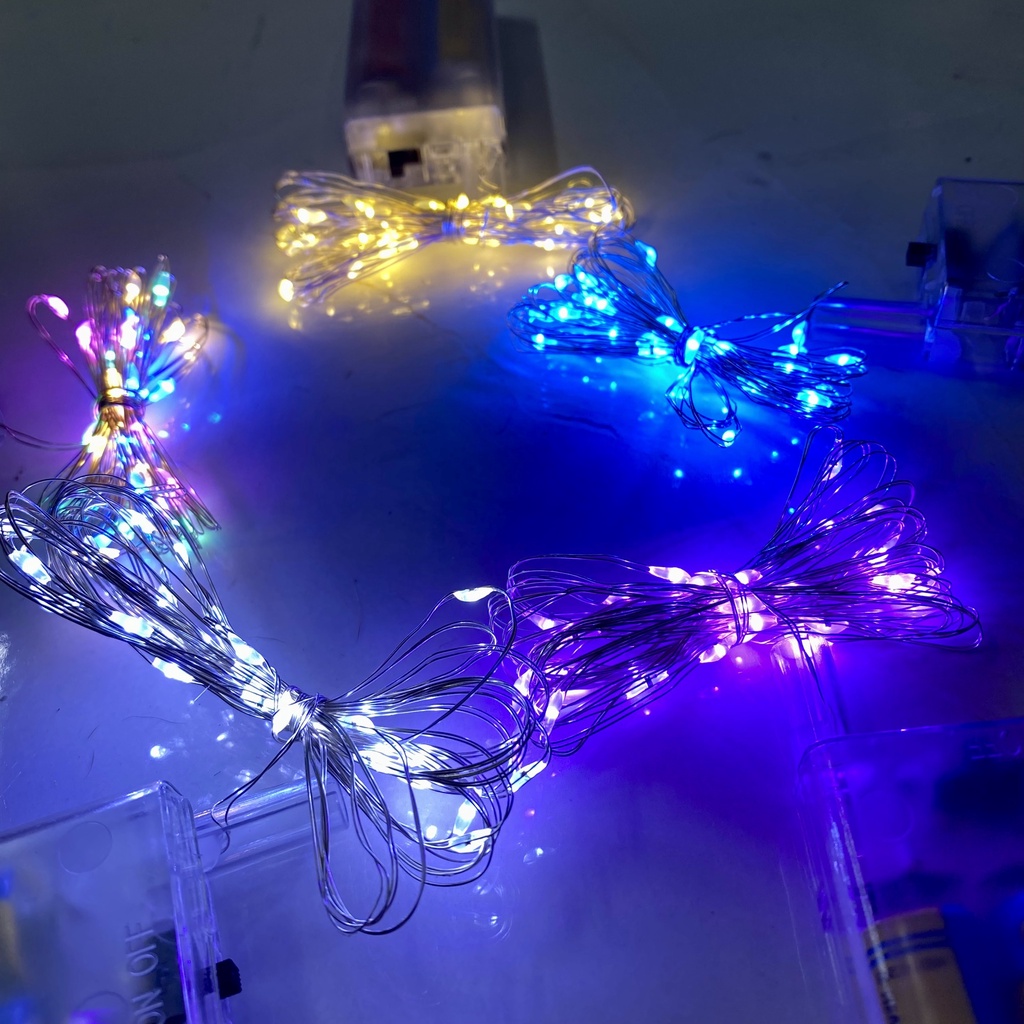 Đèn Led Xài Pin AA Dài 3 Mét 30 Bóng Đom Đóm Fairy Light Trang Trí Phòng, Quán Cafe, Quấn Cây