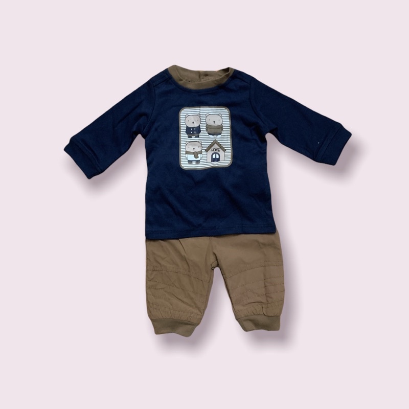 Bộ gấu bé trai 2 màu