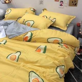[ GIÁ HỦY DIỆT ] Bộ chăn ga Cotton Poly - bơ vàng mẫu mới phong các Hàn Quốc
