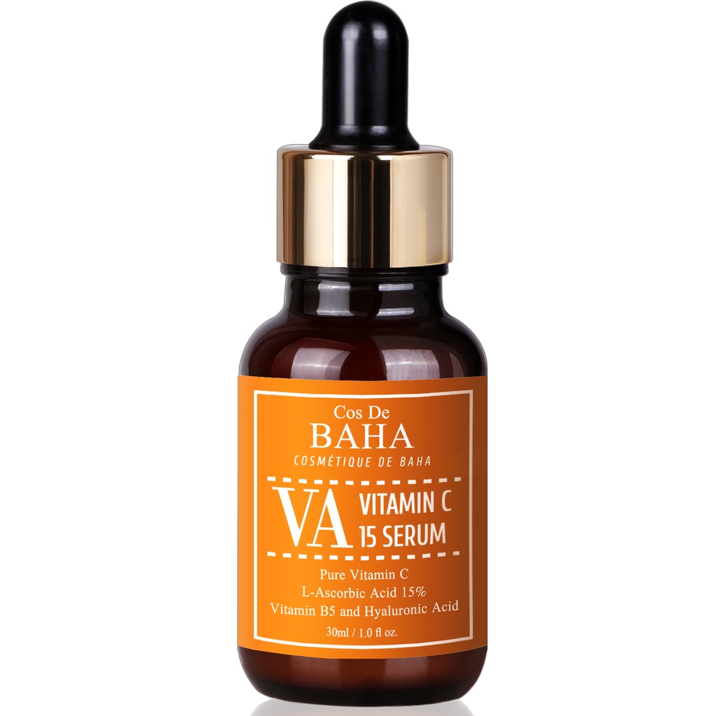Serum Vitamin C Cos De BAHA Với Axit L-Ascorbic Acid 15% + Vitamin B5 - Hàn Quốc Chăm Sóc Da Làm Mờ Vết Đốm Chống Nắng + Đốm Đen Và Sẹo Mụn 1 Fl oz