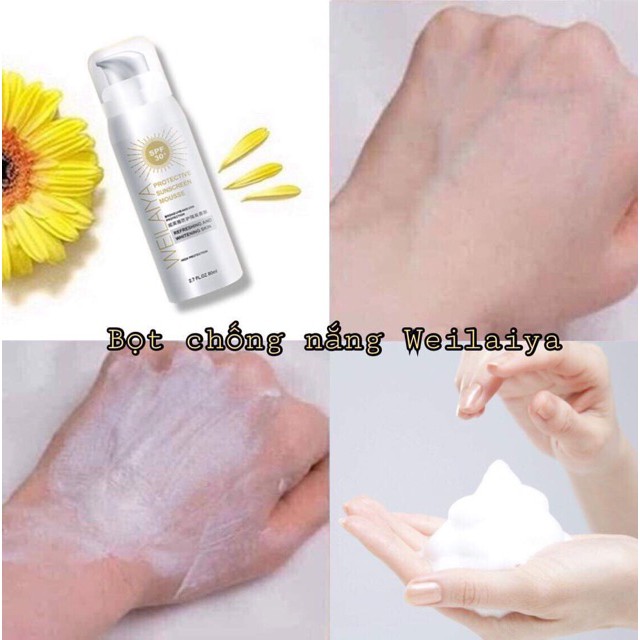 Bọt chống nắng trắng da Weilaiya - Hàng chính hãng