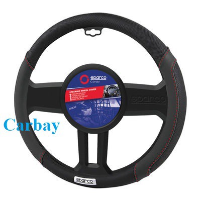 Bọc vô lăng Sparco SPC 1113BK (đen chỉ đỏ)