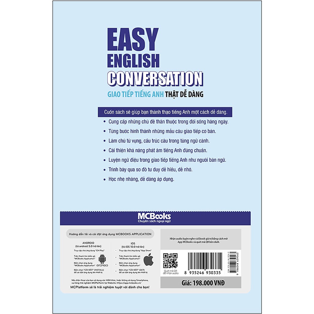 Sách - Easy English Conversation – Giao tiếp tiếng Anh thật dễ dàng - Học Kèm App Online